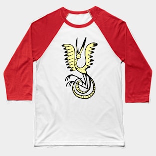 drawing yellow phoenix bird in leap Baseball T-Shirt